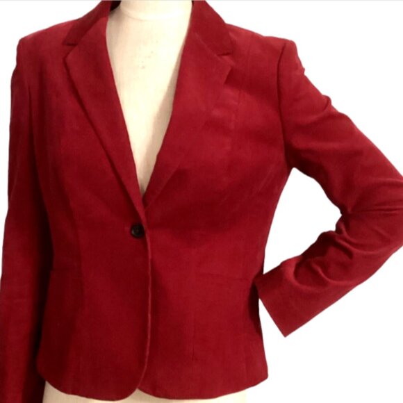 “346” Brooks Brothers Corduroy Blazer Jacket Sz 8 Red #270L - Picture 1 of 10